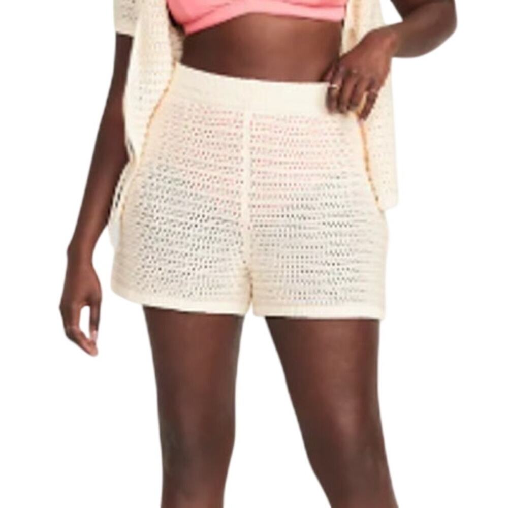 Old Navy Crochet Shorts Swimsuit Coverup Large
